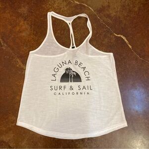 Ladies Laguna Beach California Sheer Race Back Tank